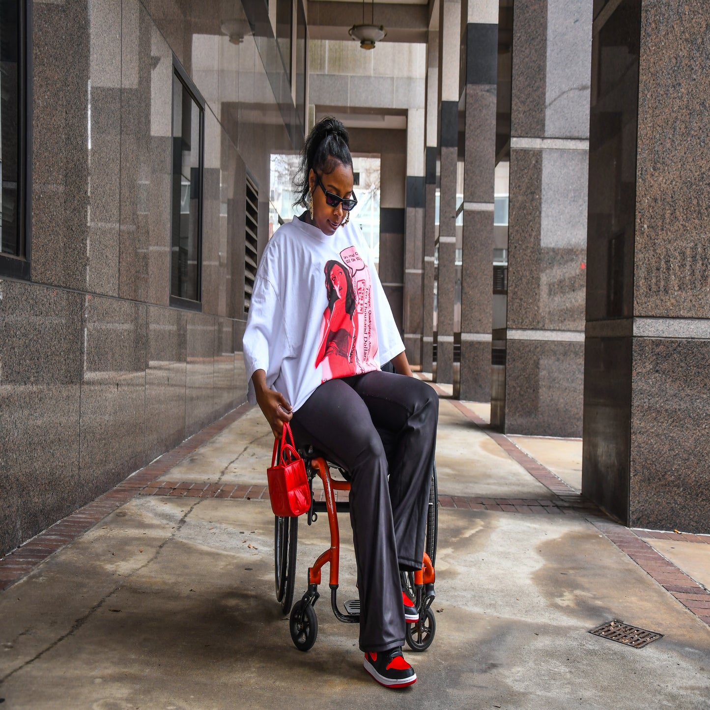 Red Boxy "Lifestyle" T Shirt