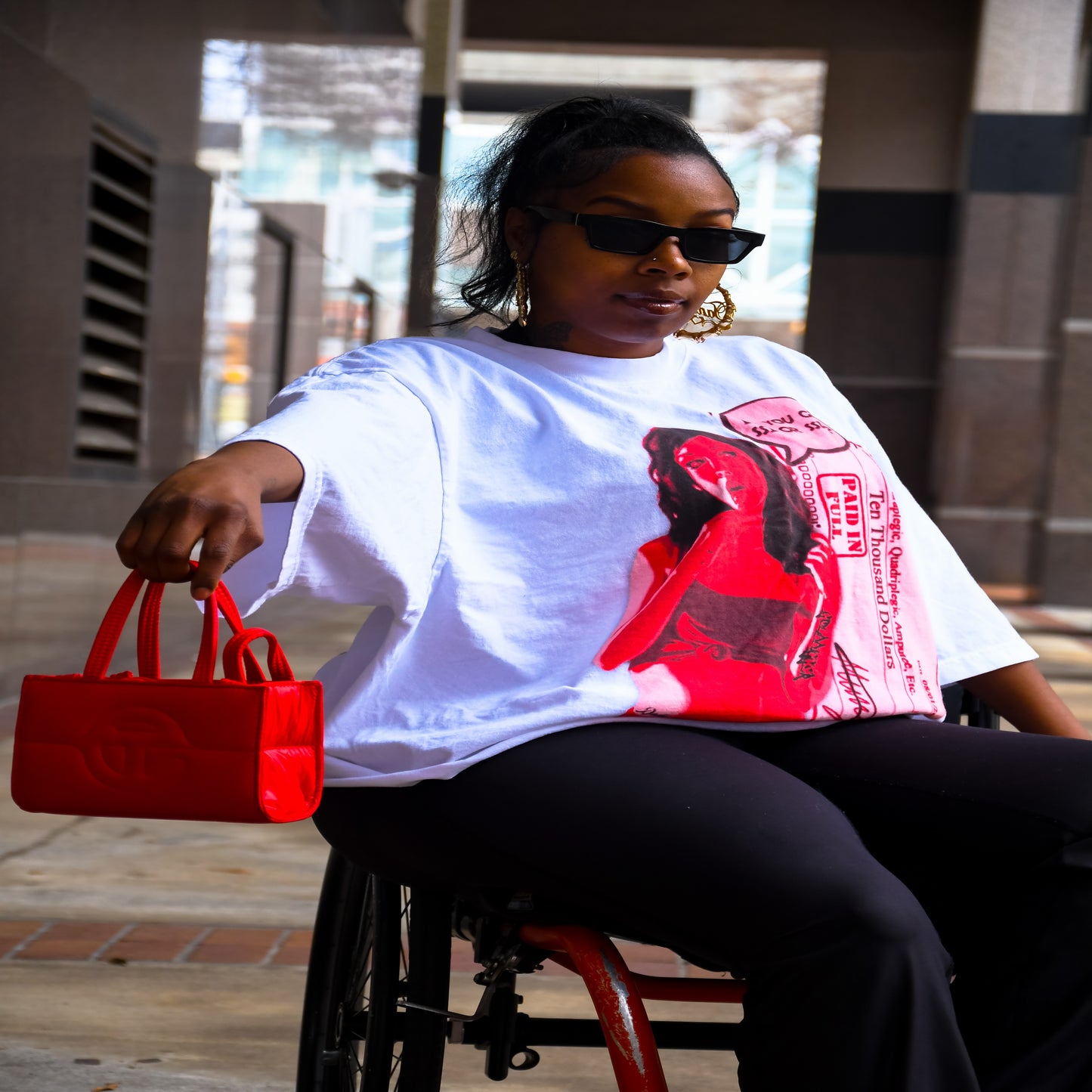 Red Boxy "Lifestyle" T Shirt