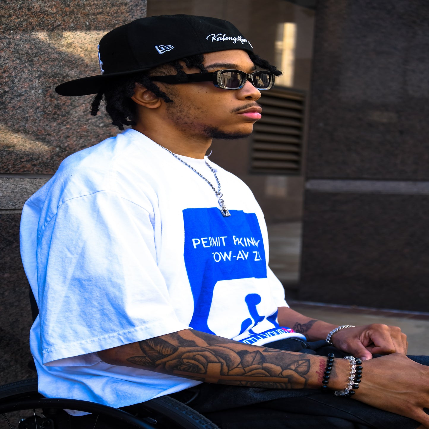 Blue Boxy "Lifestyle" T Shirt